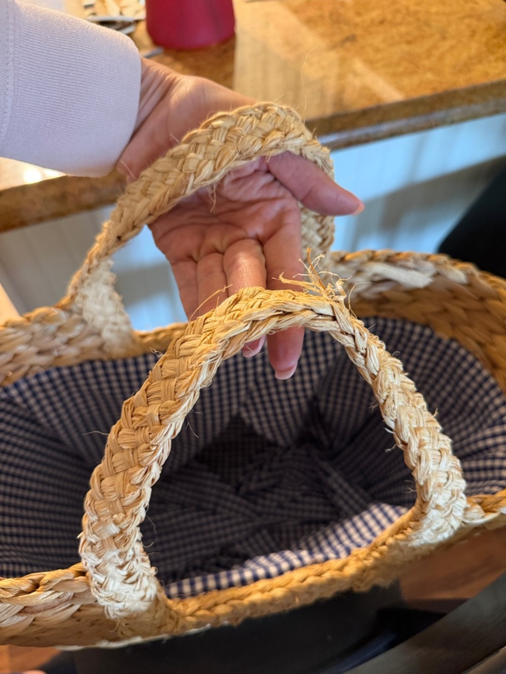 Draper James Woven Straw Tote Bag - Picture 8 of 9